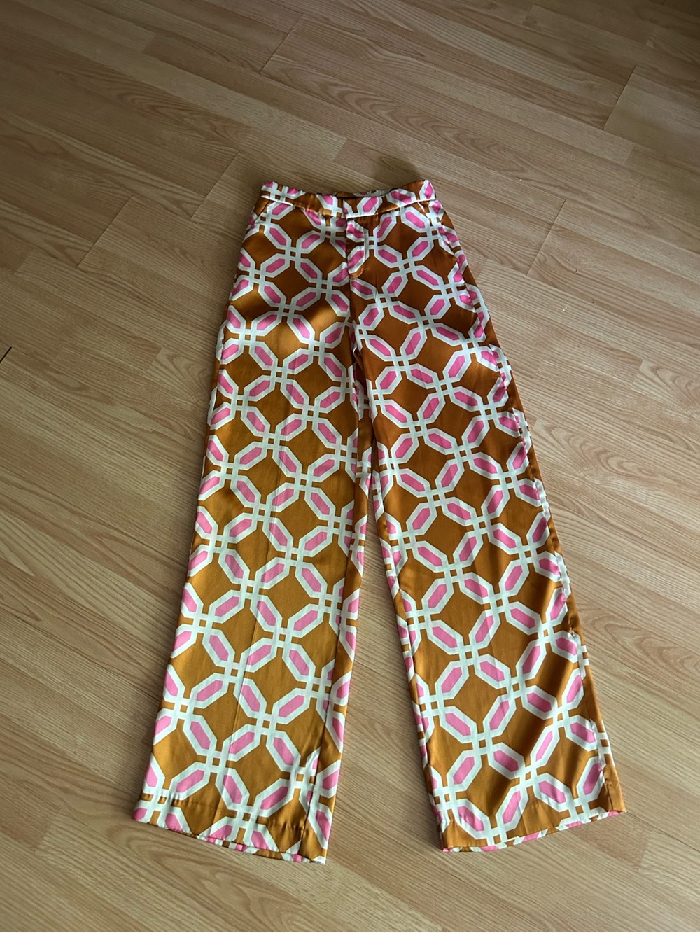 Zara Multicolored Printed Patterned Pajama Style Pants Women’s Small